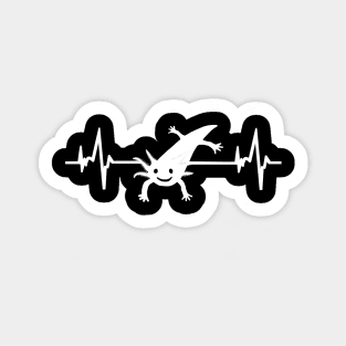 Axolotl heartbeat EKG design chameleon lizard Sticker